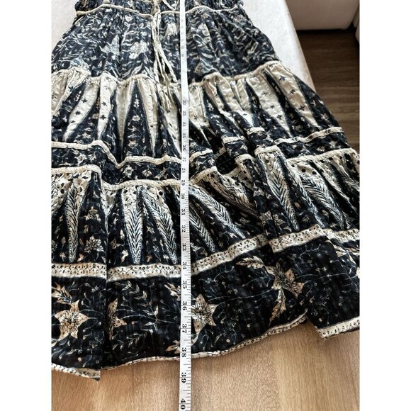 Ulla Johnson Indah Dress in Rainforest Size 12 Whimsigoth Fall Midi Bows - Picture 13 of 14